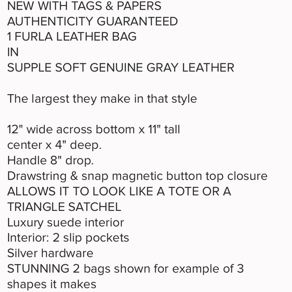 💯 authentic Furla designer leather bag - Picture 7 of 7